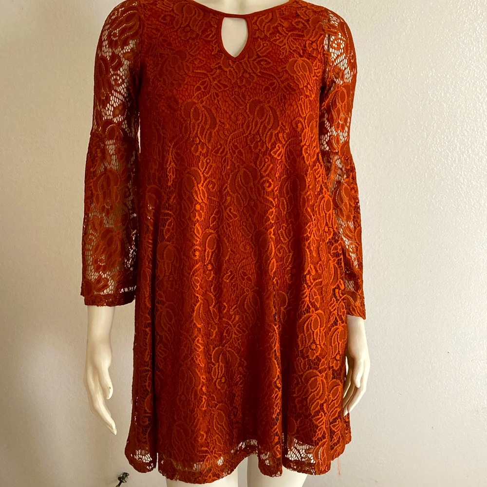 Brown gold small dress